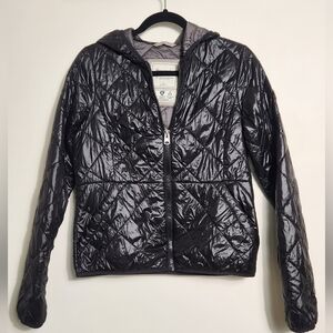 Abercrombie & Fitch Women's Quilted Black Puffer Jacket With Hood, Size S. #G01